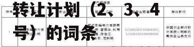 包含天津兴宁建投债权转让计划（2、3、4号）的词条
