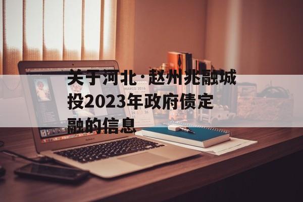 关于河北·赵州兆融城投2023年政府债定融的信息